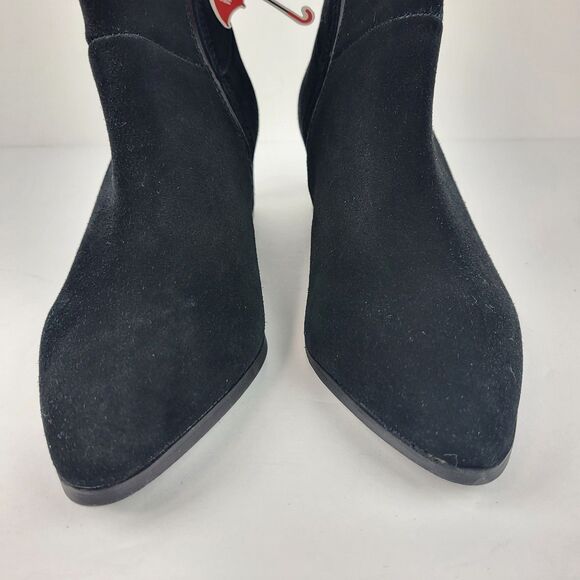 Blondo Amy Waterproof Black Suede Ankle Boots Block Heel Zip Up Size 6M - Picture 7 of 11